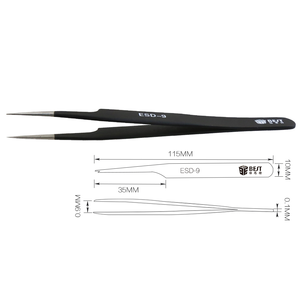 BST-ESD-9 Anti-Static Tweezers - Eyelash Extension In Chinese 评论和价格
