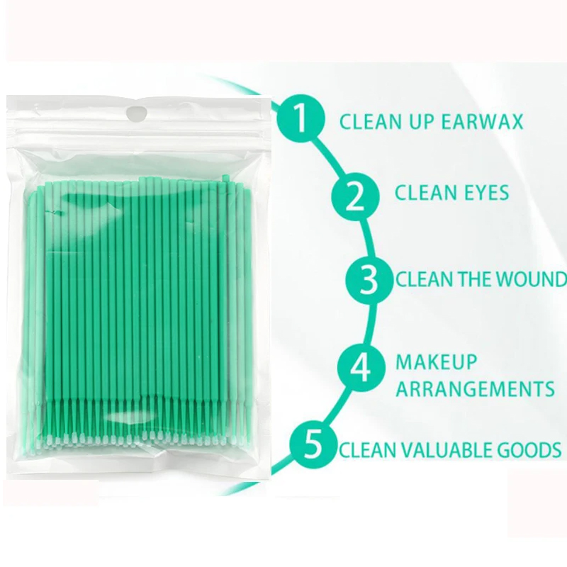 50/100PCS Disposable Micro Bru - Micro Brush Applicator 评论和价格