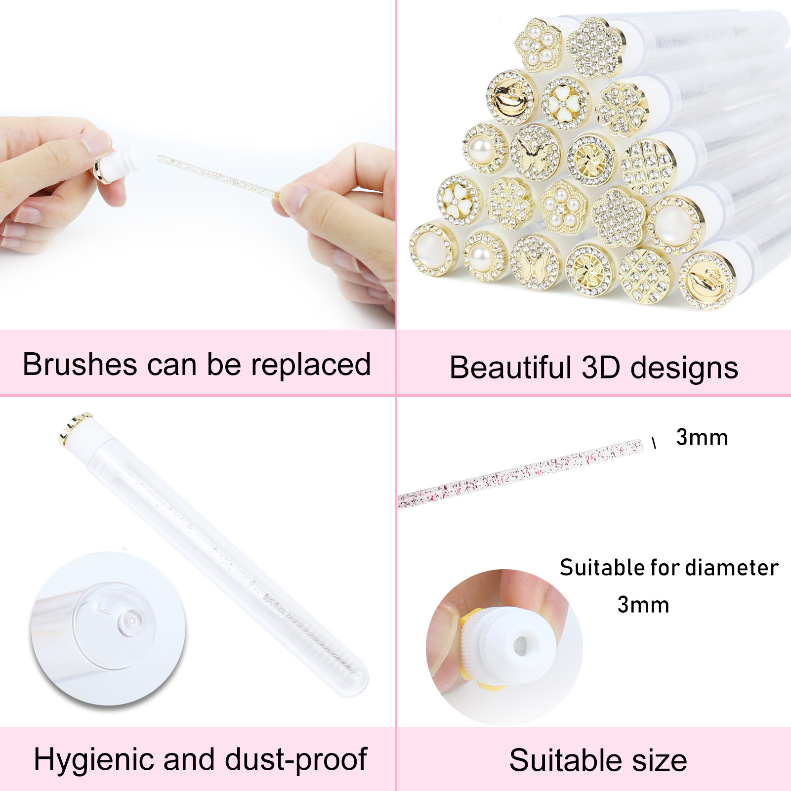 Mascara Wands Tube 30pcs Reusa - Micro Brush Applicator 评论和价格